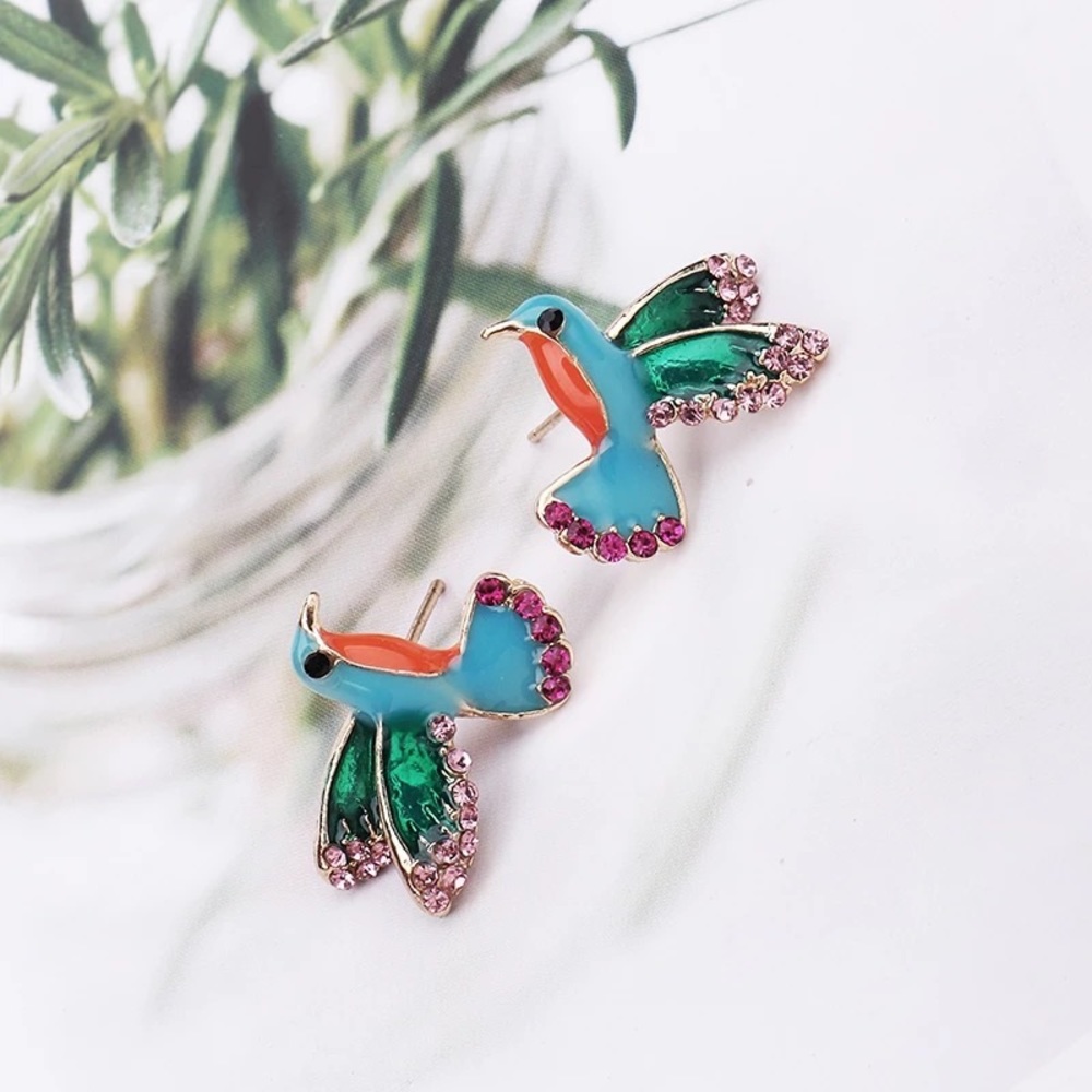 Humming bird earrings